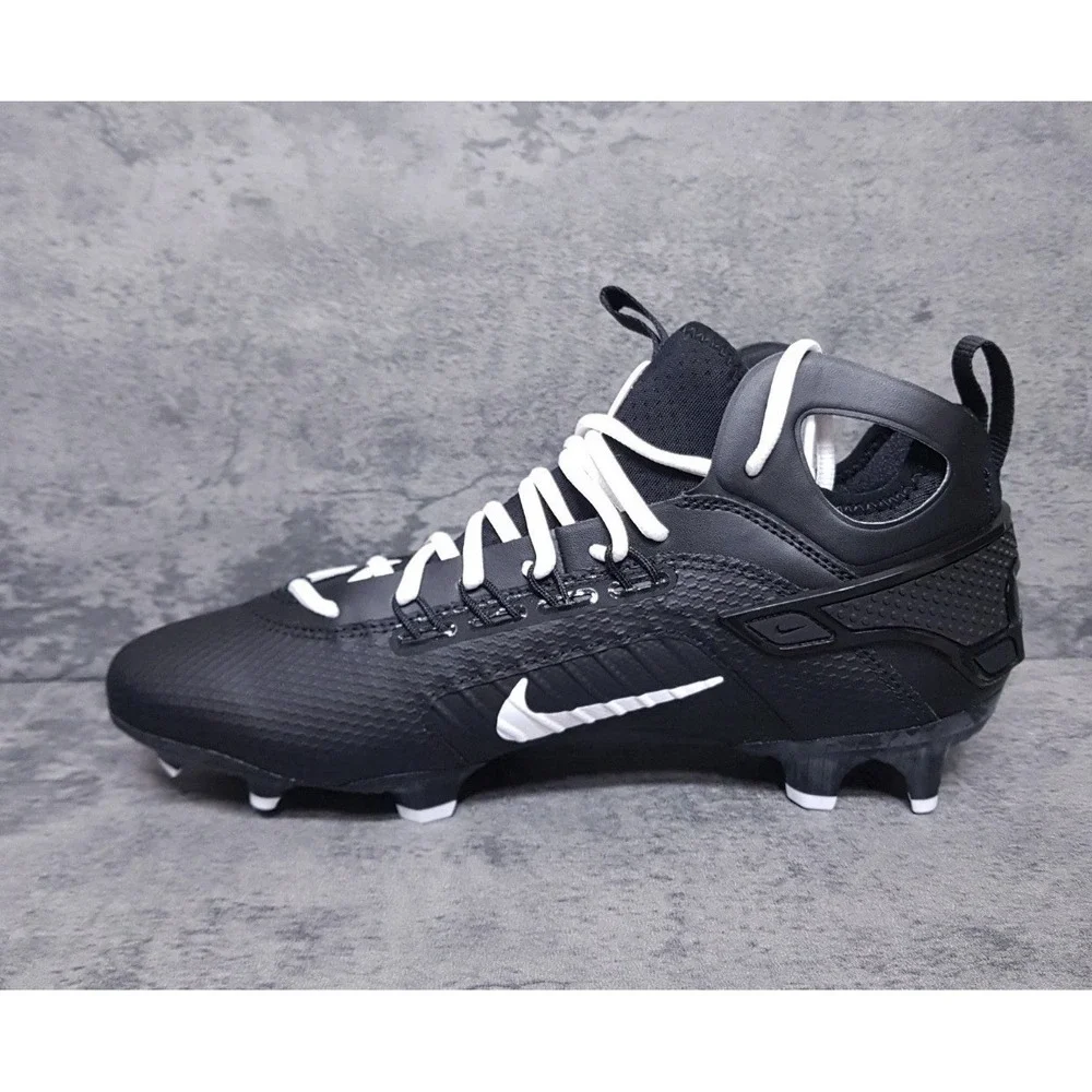 Nike Huarache 9 Elite MD LAX Lacrosse Cleats Men 8.5 Black White FD0888-002 *New